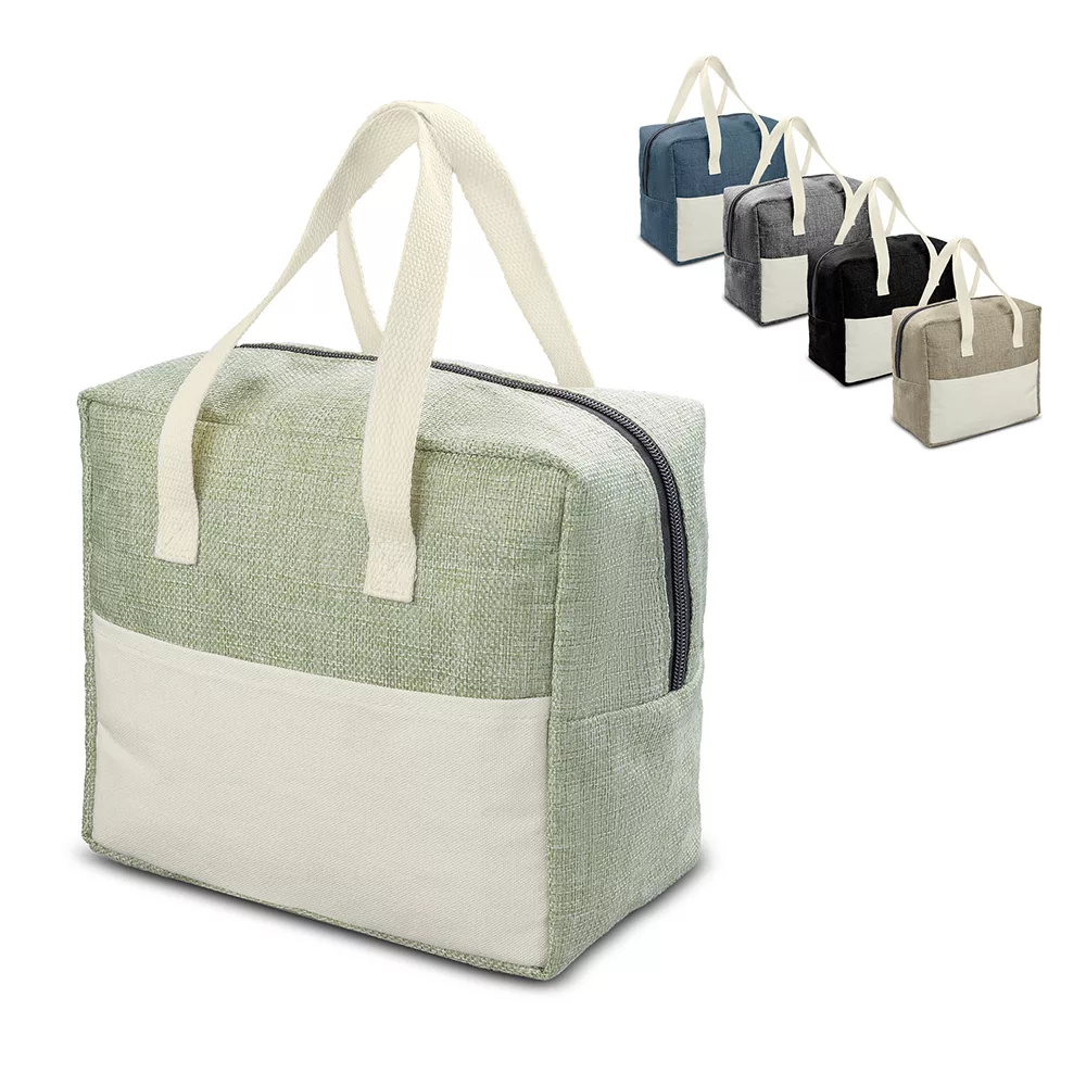 Bolsa Térmica em Linho e Lona com Revestimento de Alumínio