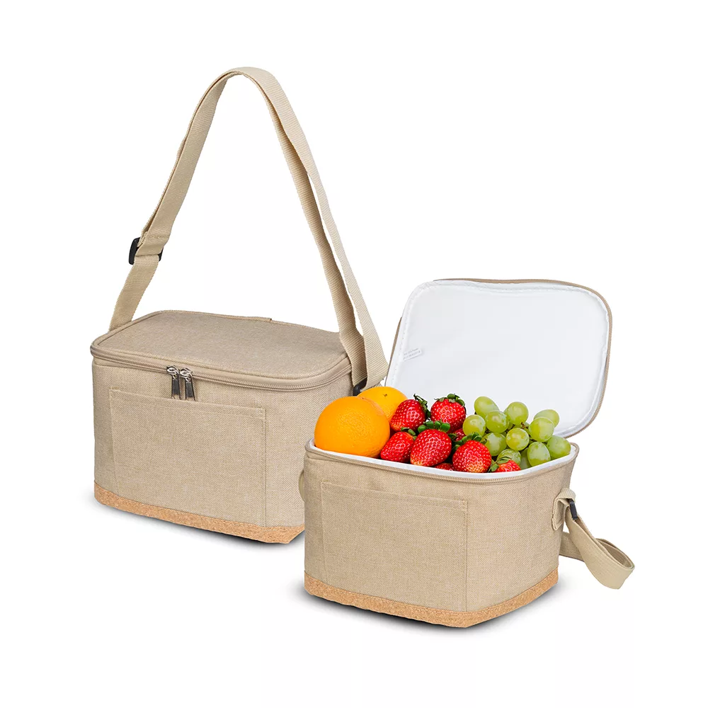 Bolsa Térmica em Poliéster 600D com Cortiça