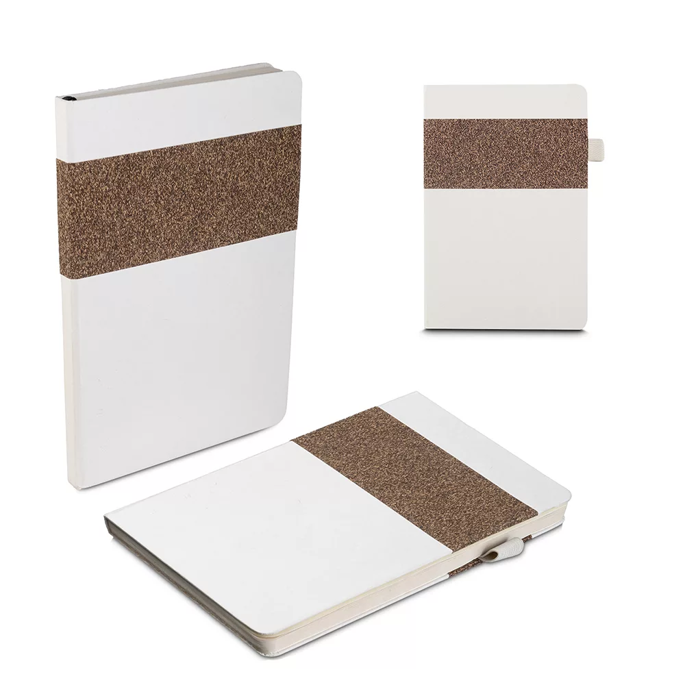 Caderno A5 com Capa em Fibra de Cana de Açúcar e Café