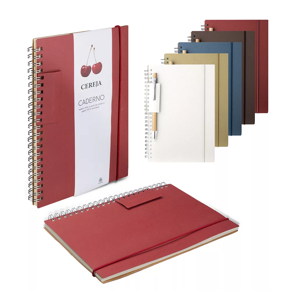 Caderno A5 em Papel Reciclado com Elástico