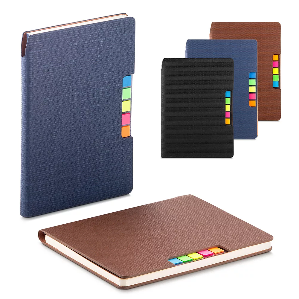 Caderno A5 com Capa em PU e Sticky Notes