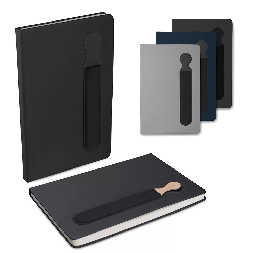 Caderno A5 com Capa Dura em PU Bege