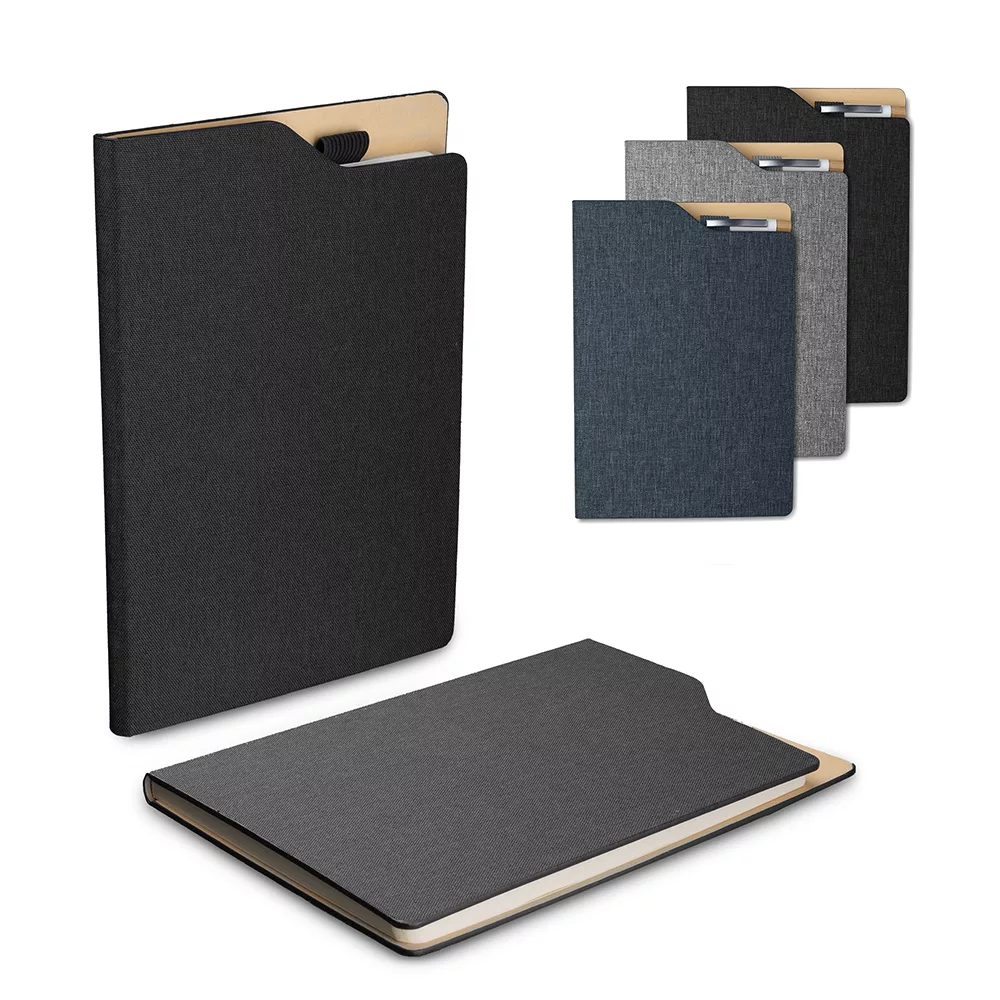 Caderno A5 em RPET com Capa Dura e 80 Folhas