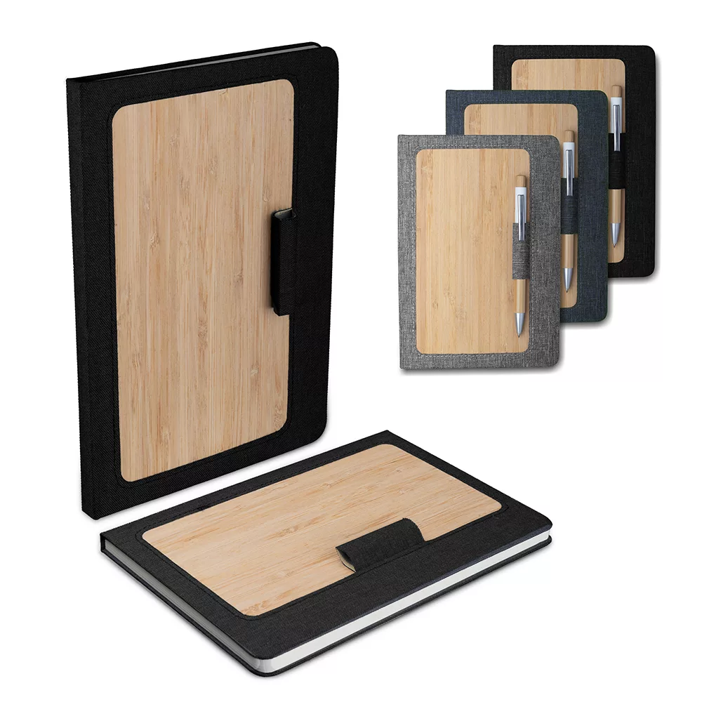 Caderno A5 Reciclável com Capa de Bambu