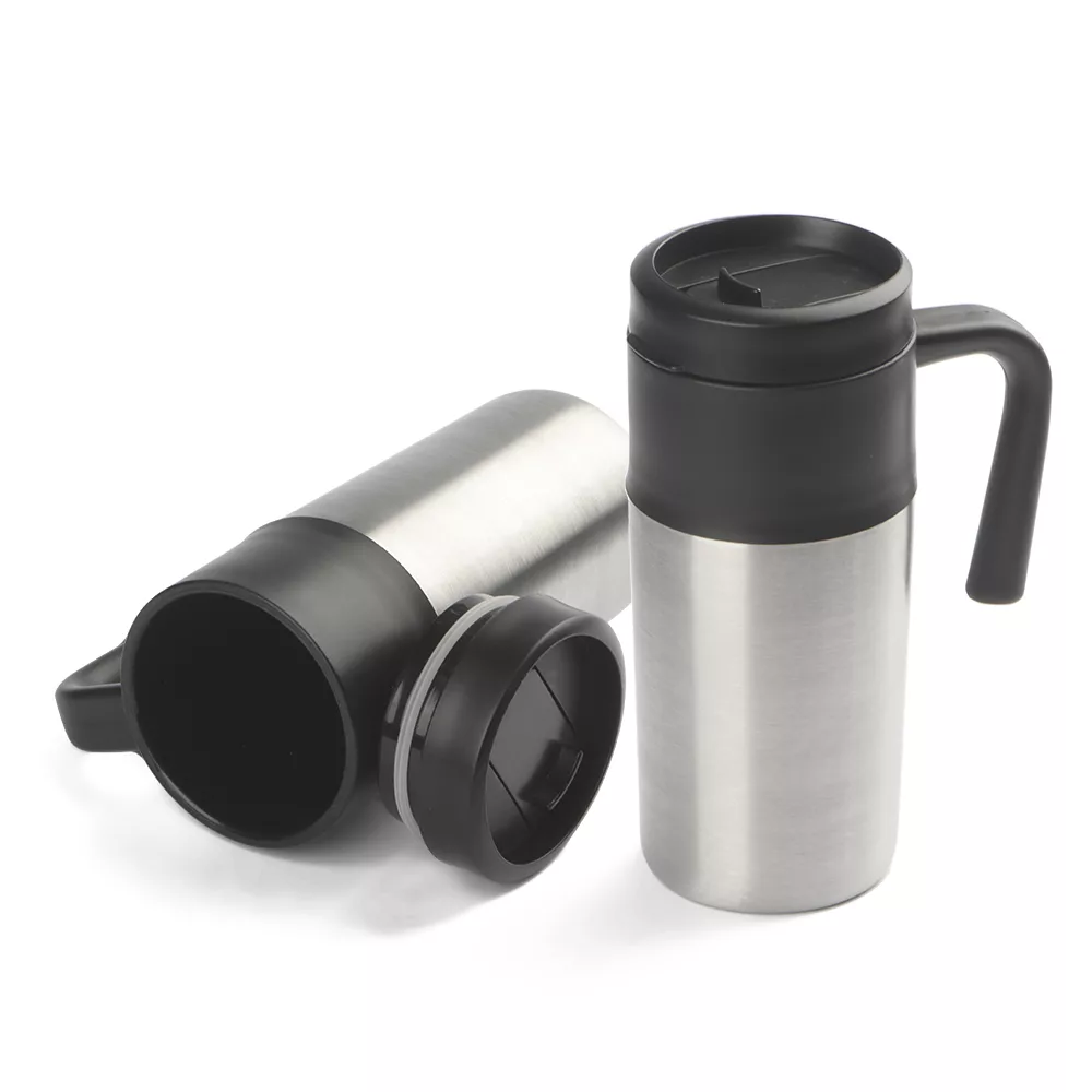 Caneca Térmica em Aço Inox 350ml com Tampa Antivazamento