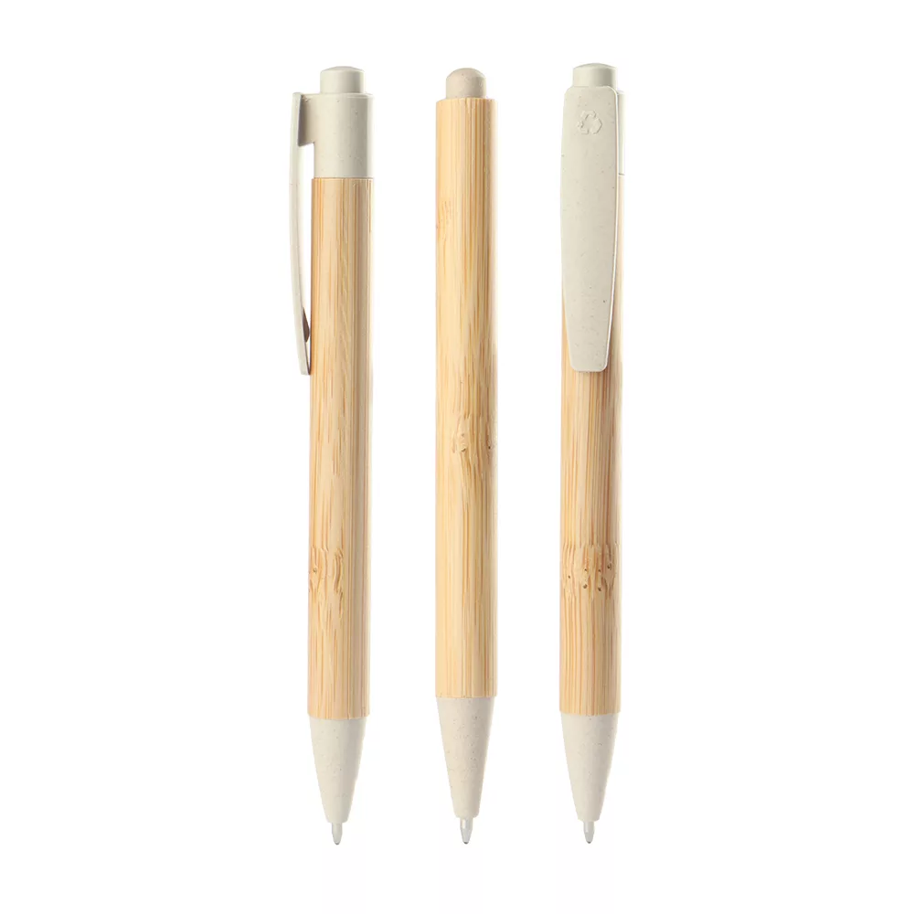 Caneta de Bambu com Estojo em Papel Bambu Print