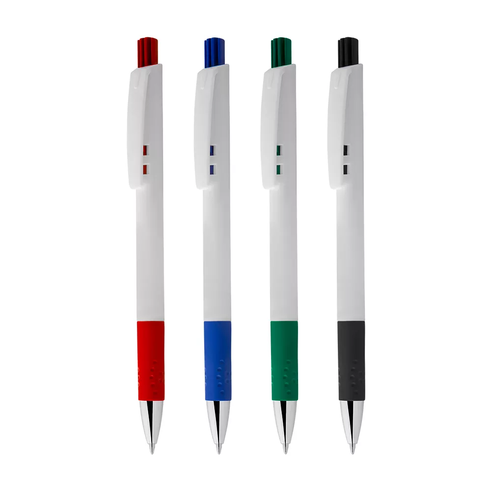 Caneta Esferográfica Plástica Retrátil Azul com Grip