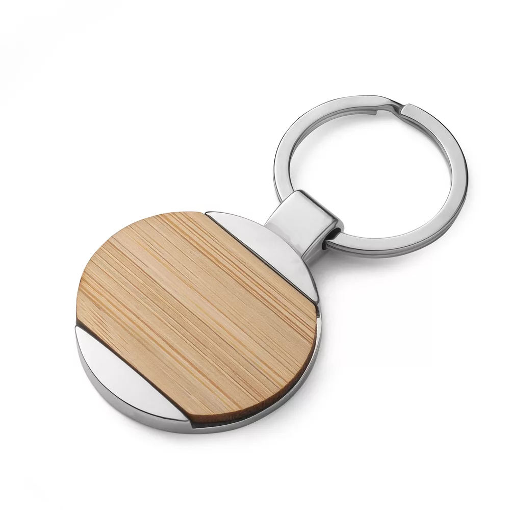 Chaveiro de Metal com Bambu e Caixa Imitando Bambu