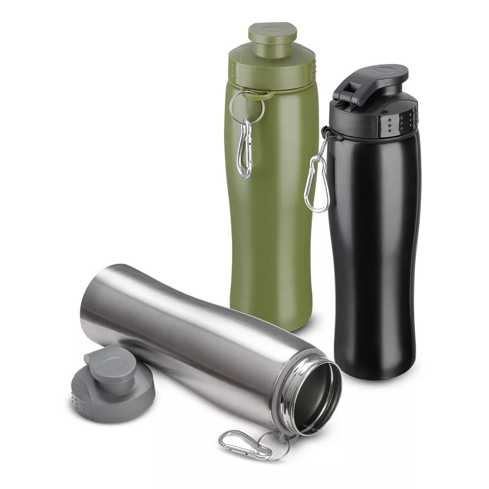 Garrafa Térmica de Aço Inox 750ml com Alça Mosquetão