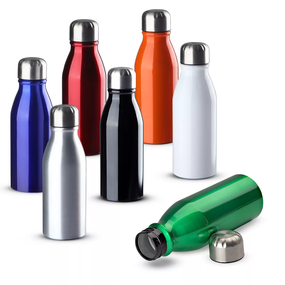 Garrafa em Alumínio 500ml com Tampa Inox