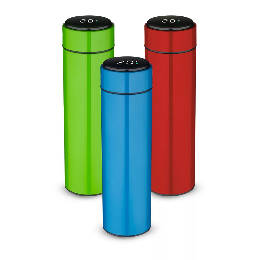 Garrafa Térmica em Aço Inox com Termômetro Digital