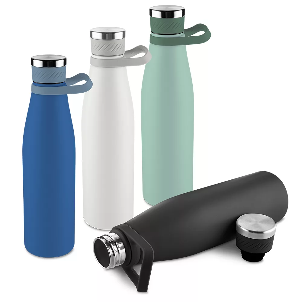 Garrafa Térmica Inox 750ml com Alça em Silicone