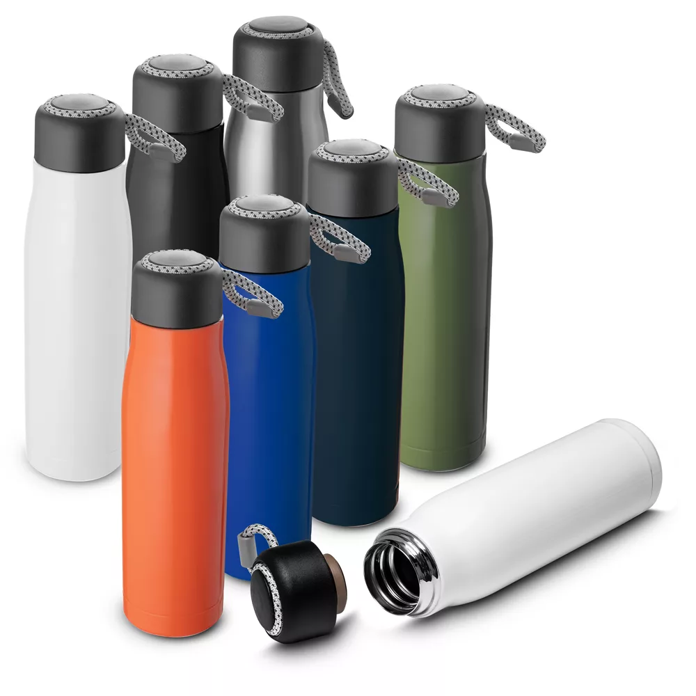 Garrafa Térmica em Aço Inox com Isolamento a Vácuo