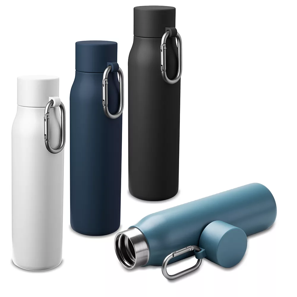 Garrafa Térmica Inox Reciclado 550ml com Mosquetão
