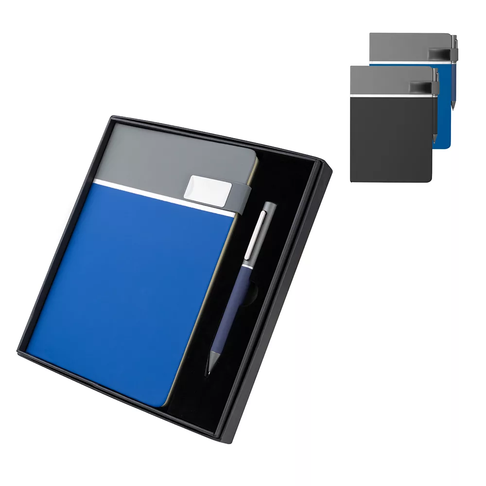 Kit de Escritório com Caderno Duro e Caneta Metálica
