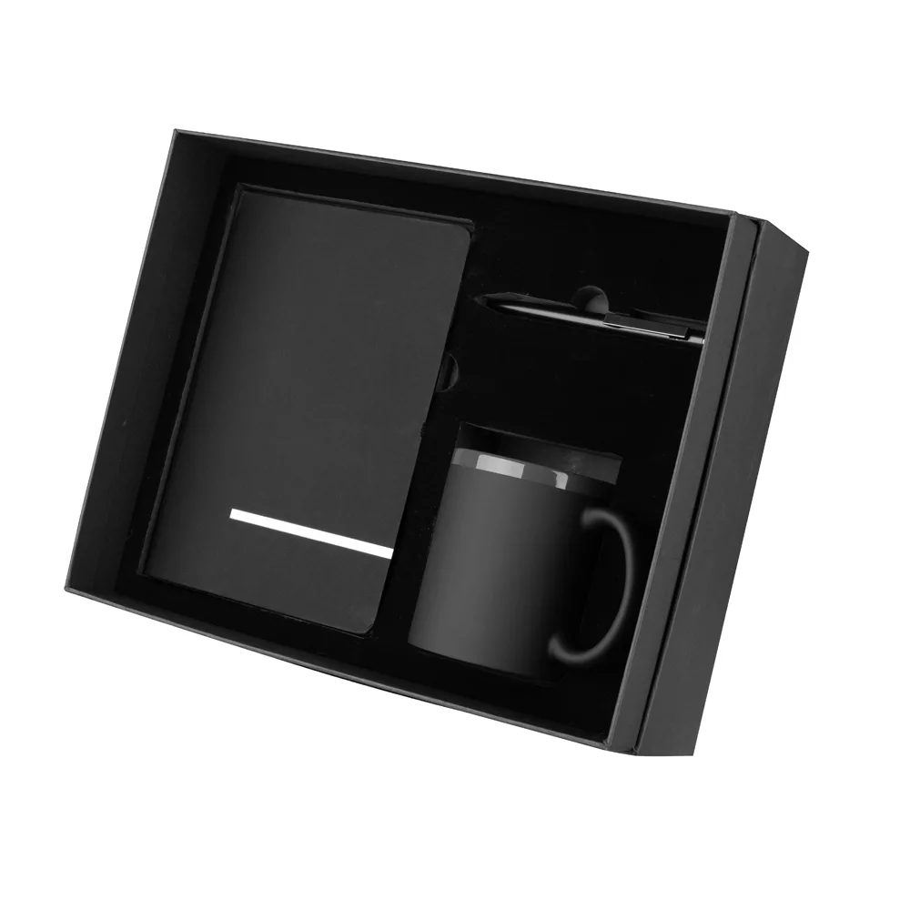 Kit Escritório com Caderno A5, Caneta Metálica e Caneca
