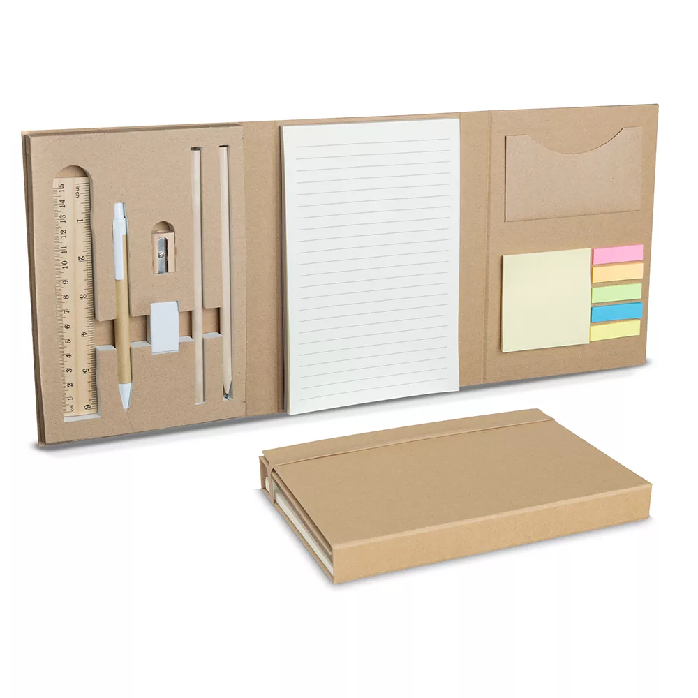 Kit Escritório em Papel Kraft com Acessórios
