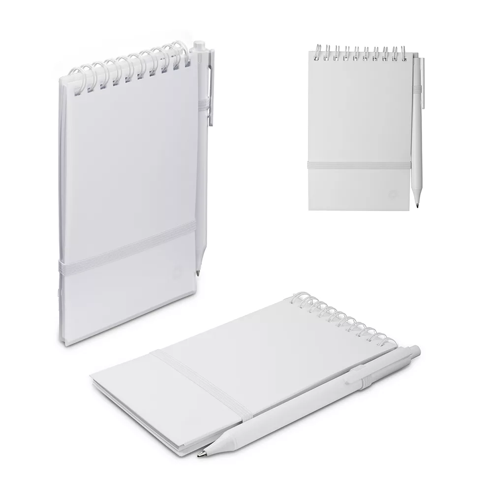 Mini Caderno A6 Antibacteriano com Caneta Retrátil