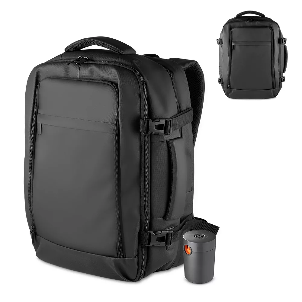 Mochila com Compartimento a Vácuo e Expansor em Poliéster 900D