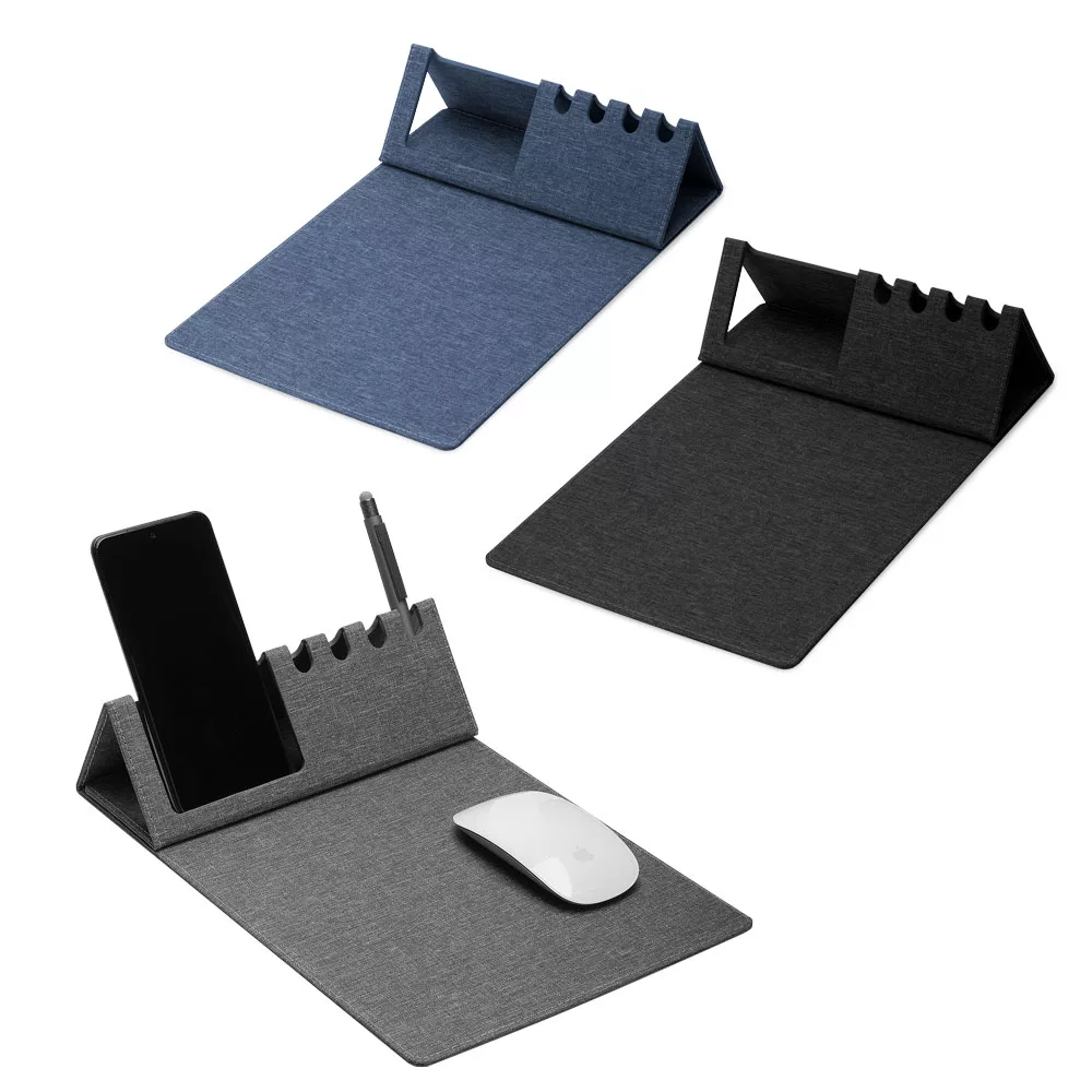 Mouse Pad Reciclável RPET com Porta Canetas e Cartões