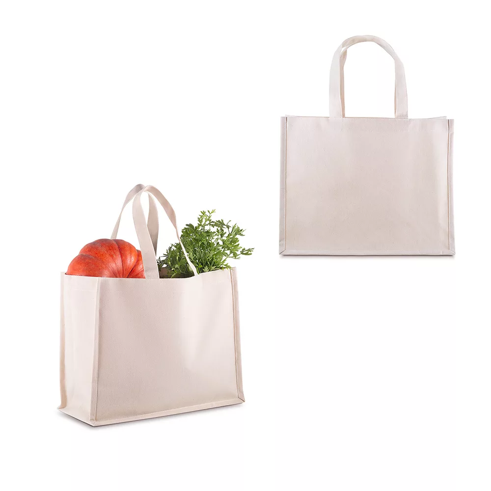 Sacola de Algodão Cru 220g/m² com Base Plana