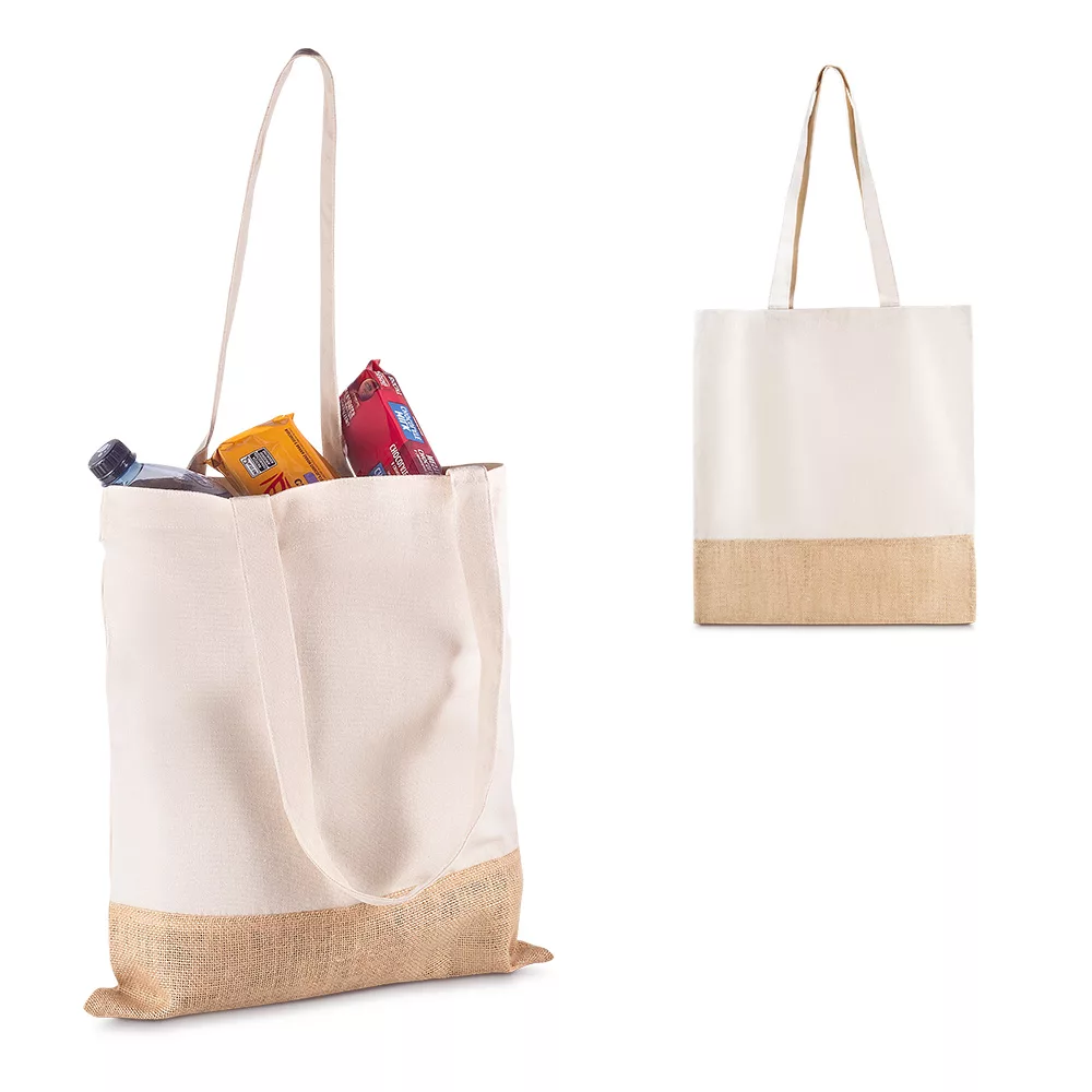 Sacola Ecológica em Algodão e Juta 220g/m² 42x38cm