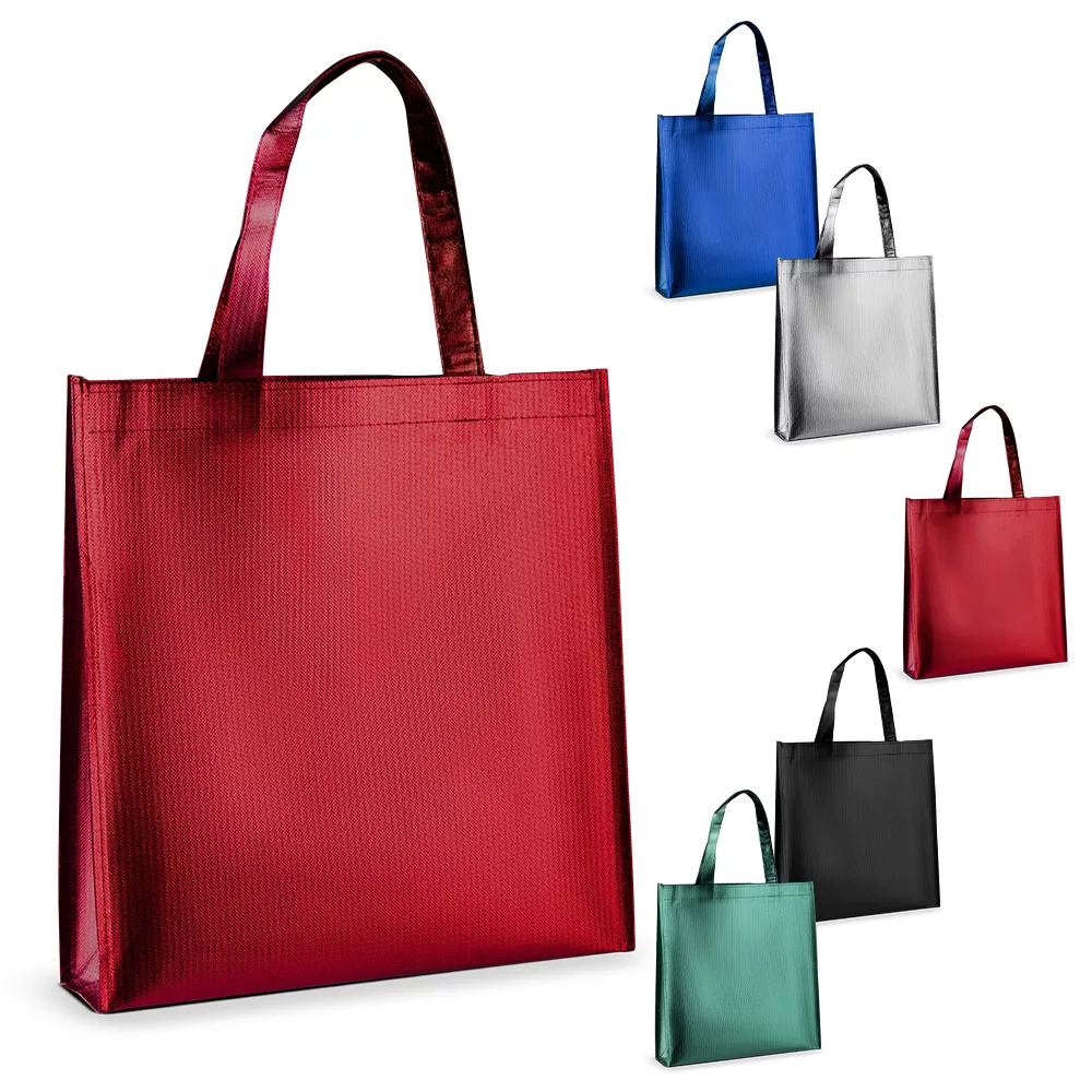 Sacola Laminada em TNT 90g/m² 34x35x8cm