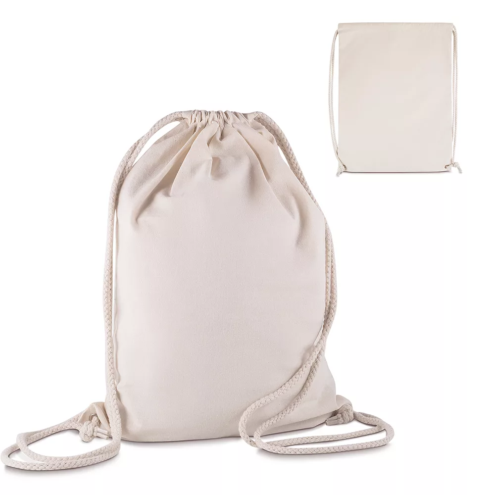 Sacola/Mochila em Algodão 145g/m² - 41x33x10cm