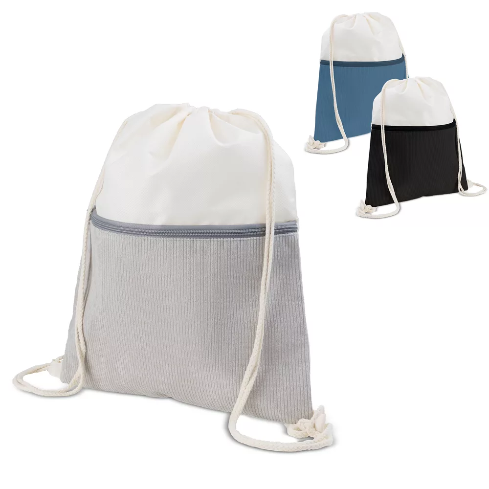 Sacola Mochila em Poliéster 600D com Acabamento em Veludo