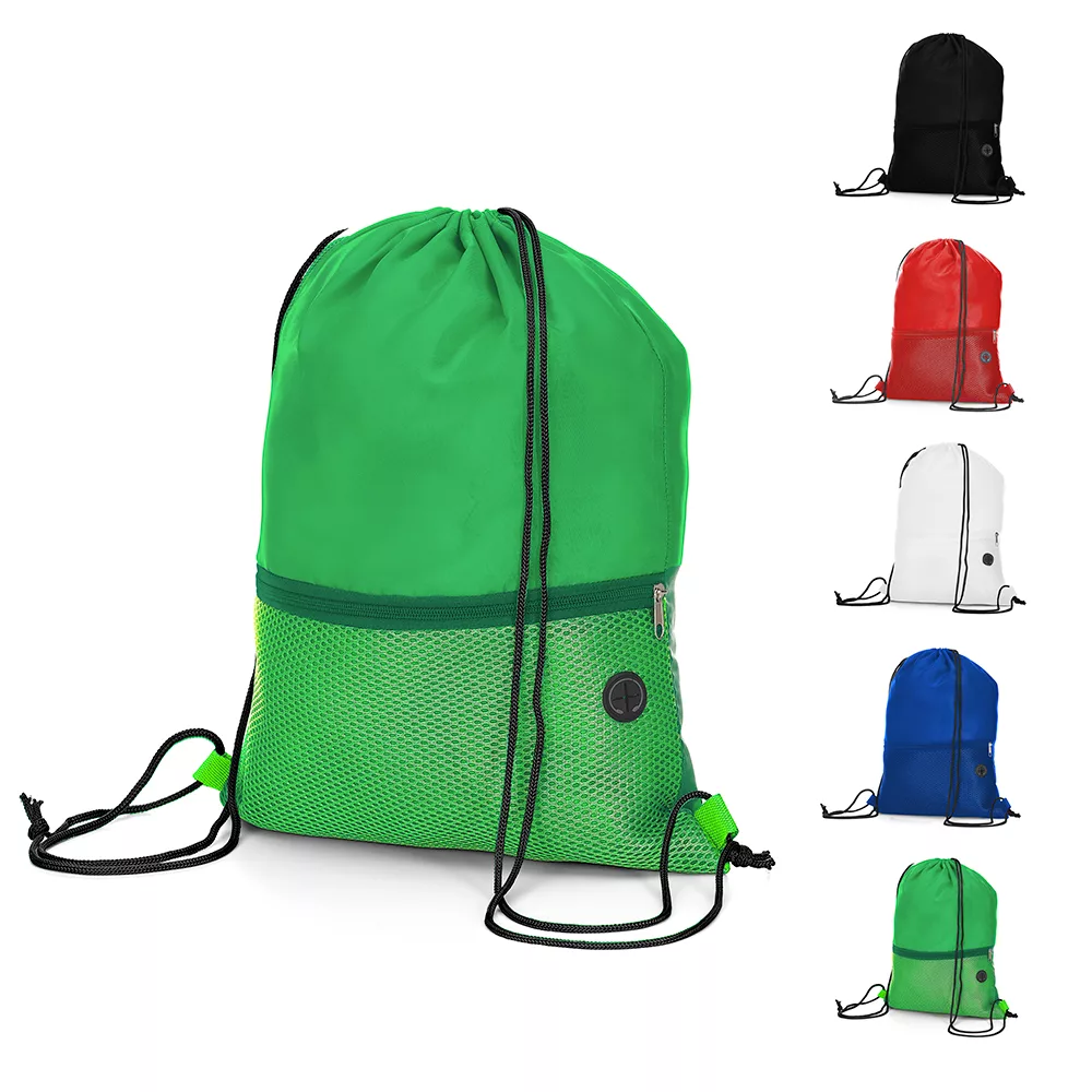 Sacola/Mochila em Poliéster 210D com Bolso Frontal